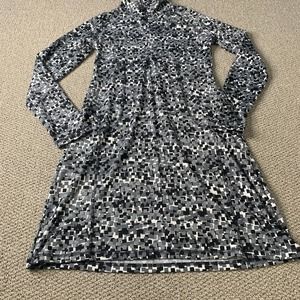 Soybu Womens Dress‎ Size Medium Gray Digital Camouflage 1/2 Zip Pockets Active